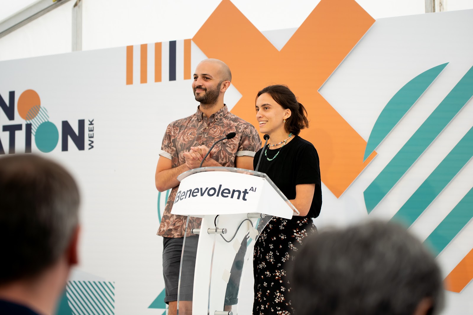 Anna Muñoz Farré Taking on the role of quizmaster at BenevolentAI’s Innovation Week 2022