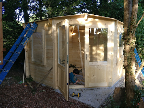 Olly's BenevolentAI Story My son helping to build the ‘shoffice’